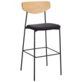 thumbnail image 5 of SAFAVIEH Ryker Scandinavian Style 20.5 in. Barstool, Oak/Black (20.5 in. W x 20 in. D x 43 in. H), 5 of 12