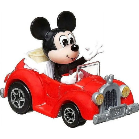 Mattel Hot Wheels Disney Mickey Mouse Die Cast Car, RacerVerse Red, Play Vehicle