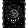 thumbnail image 2 of Sun Moon Blanket Gifts for Women Girls Boys, White Stars Space Psychedelic Decoration for Home Bedroom Travelling Camping, Soft Comfort Fuzzy Lightweight Throw Plush Blankets Black Twin 60"x80", 2 of 5