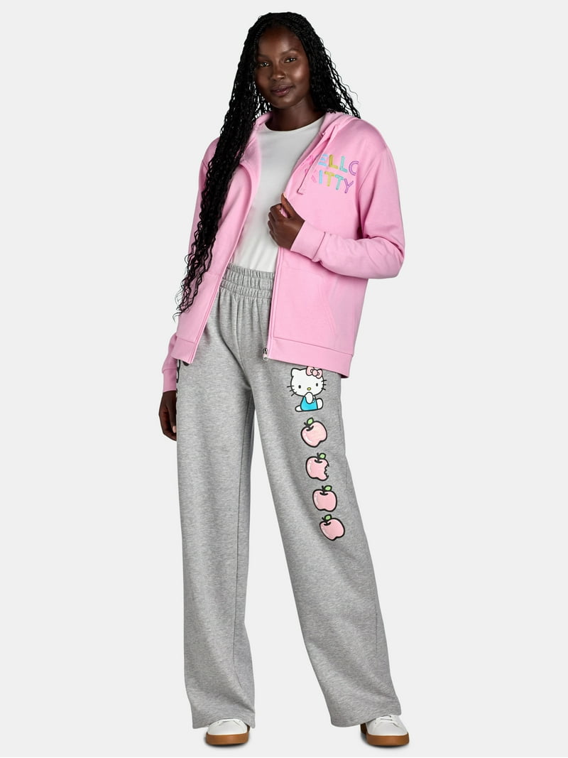 Licensed Graphic Hello Kitty 50th Anniversary Zip Hoodie, Sizes