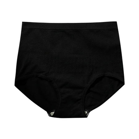 

WZHKSN Lady Solid Panty Black Traceless Briefs 1-Pack