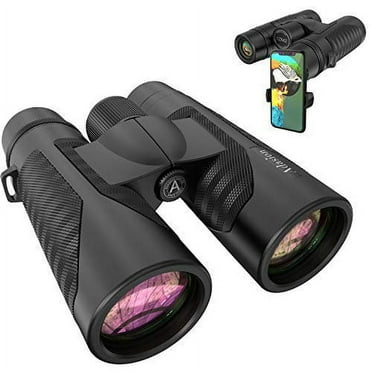 Adasion 12x42mm BAK4 Prism Lens Binoculars with Universal Phone Adapter