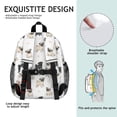 thumbnail image 5 of Pug and Dog Paw Print White Pattern Backpack for School, Cute School Bag with Adjustable Shoulder Straps and Padded Back, 15"x11.42"x5.5", 5 of 5