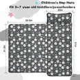thumbnail image 3 of Baseballs and Bows Gray Pattern Teens Toddler Nap Mat with Pillow, Sleeping Mat Bag for Preschool Daycare 51"x22", 3 of 4