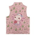 thumbnail image 5 of Xoenoiee Christmas Axolotl Tree Snowflake Star Print Kids' Polar Fleece Vest for Girls, Xmas Fuzzy Sherpa Stand Collar Sleeveless Zip-Up Jacket with Pockets, Warm Fall Winter Coat, 2T, 5 of 7