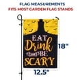thumbnail image 6 of America Forever Eat, Drink And Be Scary Halloween Garden Flag 12.5 x 18 inch Vampire, Bats Double Sided Small Halloween Horror Nights Flag for Outside, Holiday Party Yard Outdoor, 6 of 6