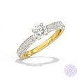 thumbnail image 5 of 2.54 Ct Stunning Round Natural Moissanite Wedding Rings for Women Solid 18K Yellow Gold, 5 of 9