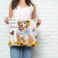 thumbnail image 3 of Throw Pillow Covers 26x26 Inch, Sunflowers Dog Decorative Pillow Cases for Couch Sofa Bed, Spring Watercolor Floral Stars Colorful Plaid Cotton Linen Square Home Decor Pillowcases with Hidden Zipper, 3 of 7