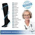 thumbnail image 5 of 3 Pairs Compression Socks for Women & Men Circulation 15-20 mmHg - Better Blood Flow, Swelling , Best Support for Medical, Running, Nursing, 5 of 7