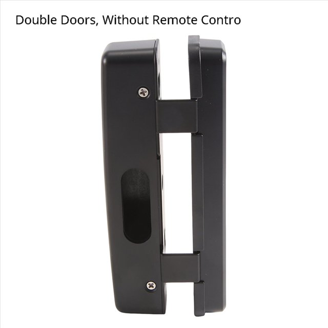 Puerta Doble Enmarcada, Puerta de Vidrio Sin Orificio, Cerradura con Huella Digital, Tarjeta Deslizante con Contraseña, Cerradura de Combinación de Puerta de Madera y Metal