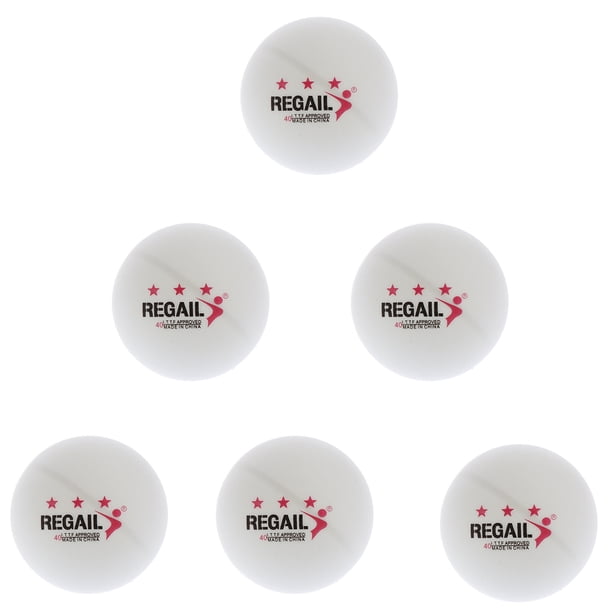 6 piezas / juego 40 mm bolas de tenis de están práctica Blanco Sunnimix Bolas de tenis de mesa estándar