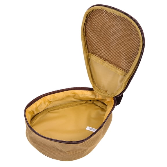 OUNONA Portable Khaki Camping Cutlery Holder, Wear-Resistant Oxford Cloth Case for Outdoor Travel and Picnic