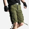 thumbnail image 3 of Herrnalise Mens Work Shorts 9" Work Pants for Mens Portable Phone Charge Shorts Multi Pokets Cargo Shorts Comfy Cotton blend Shorts Olive Green, 3 of 3