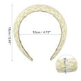 thumbnail image 4 of 1 Pc Elegant Foam Raffia Straw Headband for Women for Girls 5.91"x1.18" Beige, 4 of 6