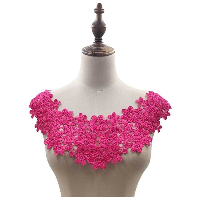 Trayknick Lace Neckline Hollow Design DIY Craft Embroidery Lace Hollow Neckline for Sewing DIY