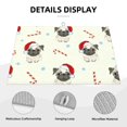 thumbnail image 3 of Fotbe Christmas Pug Dog Alfombrilla de Secado para Cocina con Estampado, 18x24 Pulgadas, 3 of 7