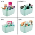 thumbnail image 6 of mDesign Plastic Shower Caddy Storage Organizer Basket with Handle - Mint Green, 6 of 8