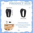 thumbnail image 2 of 1 Box 30Pcs Stainless Steel Pinch Bails Black Pendant Bail Clasp Snap on Bails Ice Pick Pinch Bails Open Dangle Clip Bail for Jewelry Making Findings, 2 of 6