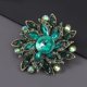 thumbnail image 4 of Broche de flores elegante de cristal austriaco Vintage para mujer, broche de boda, joyería Vintage, 4 of 5