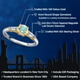 thumbnail image 2 of Gem Stone King 925 Silver and 10K Yellow Gold Mercury Mist Mystic Topaz and Lab Grown Diamond Engagement Ring for Women | 1.30 Cttw | Round 6MM | Gemstone November Birthstone | Size 8, 2 of 6