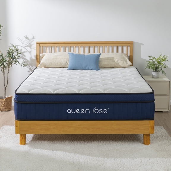 Marine Moon 12 inch Queen Size Last Foam Memory Foam Mattress in a Box, Medium Firm