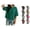 001-Green, variant on VOUZZA Women Retro Striped T-Shirt Summer Colorblock Short Sleeve Tee Loose Fit Drop Shoulder Casual Streetwear Pullover Tops