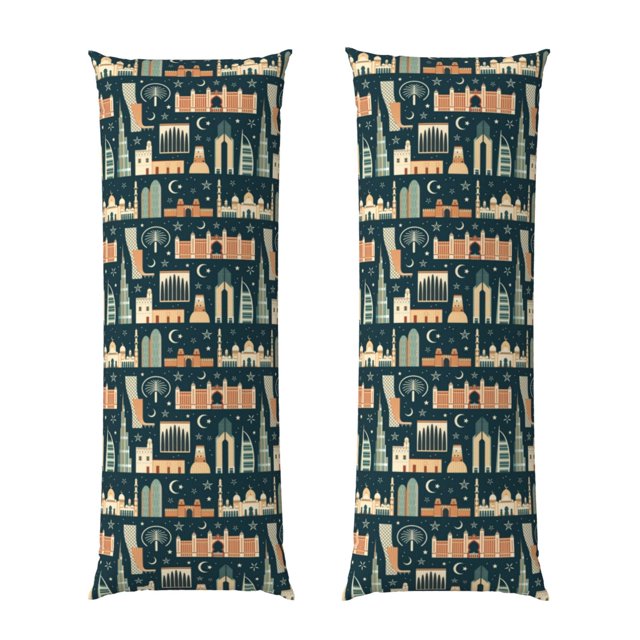 Fotbe UAE Travel1 1 Funda para Almohada Corporal con Diseño, Funda de Microfibra Ultrasuave de 20x54 Pulgadas, Ropa de Cama Elegante