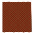 thumbnail image 2 of Ambesonne Orange Plaid Shower Curtain, Warm Colored Squares, 69"Wx75"L, Burgundy and Ruby, 2 of 4