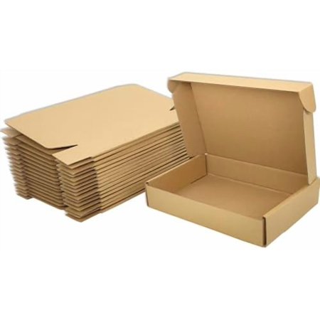 Small Brown Shipping Boxes for Small Business Pack of 25-8x5.5x1.6 inches Cardboard Corrugated Mailer Boxes for Shipping Packaging Craft Gifts Giving Products