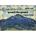 thumbnail image 3 of ArtsyQuotes 18x14 Black Modern Framed Museum Art Print Titled - Bible Verse Quote Mark 16:15, Ferdinand Hodler - Landscape in the Swiss Alps, 3 of 5