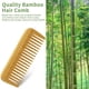 thumbnail image 2 of Peine de madera de bambú natural para el cabello para mujeres y hombres - Peine de dientes anchos ecológico para desenredar el cabello rizado y la barba para hombres (4 piezas), 2 of 4
