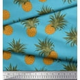 thumbnail image 2 of Soimoi Blue Cotton Duck Fabric Pine Fruits Print Fabric by the Yard 56 Inch Wide, 2 of 3