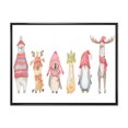 thumbnail image 3 of Designart Cute Christmas Animals Polar Bear Traditional Floating Frame Wall Art, 3 of 4