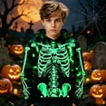 thumbnail image 2 of HNMKIU Boys Halloween Skeleton Top Soft Comfortable Kids T-Shirt With Graphic for Toddlers Children, 2 of 5