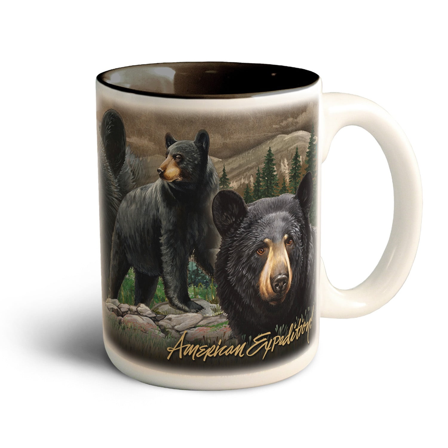 American Expedition Large Coffee Mug Black Bear Collage