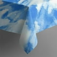 thumbnail image 4 of Blue Tie Dye Pattern Rectangle Tablecloth 60"x120",Waterproof Polyester Rectangle Table Cloth, Wipeable Spillproof Polyester Tablecloth for Dining, Camping, Indoor and Outdoor, 4 of 6
