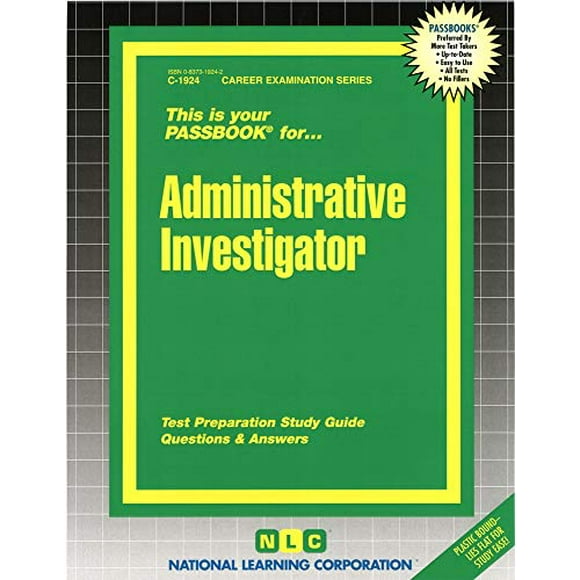 Administrative Investigator(Passbooks) (Career Examination Series)