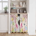 thumbnail image 6 of Happy Easter Kitchen Curtains 54 Inch Length, Spring Farmhouse Bunny Eggs Flower Beige Tiers Curtains for Bathroom Bedroom Cafe, Light Filtering Small Window Treatment Short Drapes 2 Panels 42"Wx54"L, 6 of 8