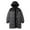 Grey, variant on Couples Winter Long Windproof Padded Jacket For Men And Women Solid Color Plus Size Thick Loose Coat