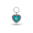 thumbnail image 2 of Miami Dolphins Bling Rhinestone Heart Keychain, 2 of 2