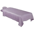 thumbnail image 3 of ForPro Premium Microfiber 3-Piece Massage Sheet Set, Lavender, Ultra-Light, Stain and Wrinkle-Resistant, Includes Massage Flat Sheet, Massage Fitted Sheet, and Massage Face Rest Cover, 3 of 5