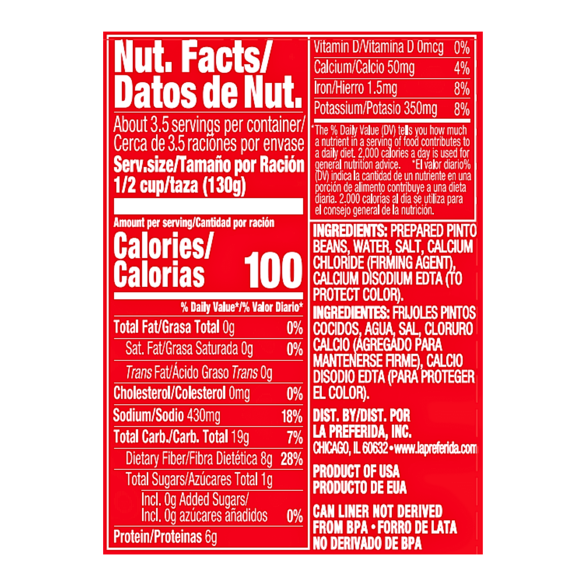 (12 pack) La Preferida Pinto Beans, 15 oz, Can