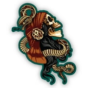 Gypsy with Snake - 3" Vinyl Sticker - For Car Laptop I-Pad Phone Helmet Hard Hat - Waterproof Decal