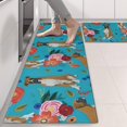thumbnail image 2 of Kitchen Rugs Sets Of 2,Dogs with Pioneer Flower Anti Fatigue Kitchen Mat Rugs Non Slip Washable,Decorative Kitchen Floor Mats for Kitchen,Sink,Laundry,17"X47", 2 of 5
