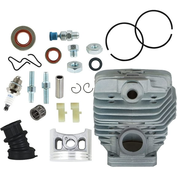 56mm MS660 Big Bore Cylinder Piston Kit Replacement for 066 Chainsaw 1122 020 1211 with Oil Seal Plug Needle Bearing