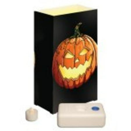 12 Battery Operated LED Flameless Tea Candles Jack O'Lantern Luminaria Kit