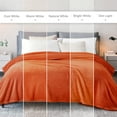 thumbnail image 6 of Exclusivo Mezcla King Size Flannel Fleece Blanket, Super Soft Velvet Plush Bed Blanket, 90x104 Inches, Burnt Orange, 6 of 7