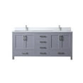 thumbnail image 3 of Jacques 72 in. W Dark Grey Double Bath Vanity, Cultured Marble Top, and Faucet Set, 3 of 8