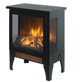 thumbnail image 2 of PAPROOS Electric Fireplace Infrared Heater with Curved Door- 15" Freestanding Fireplace Stove with Adjustable Flame Effects, Overheating Protection, Timer, Remote Control - 1400W, Black, 2 of 9