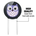 thumbnail image 6 of Acrylic Cute Purple Owl Cake Topper Party Decoration for Wedding Anniversary Birthday Graduation, 6 of 6